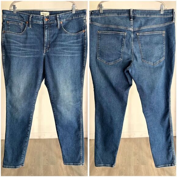 Madewell Plus 9" Mid-Rise Skinny Jeans in Skillman Wash NC432 Size 20W - Picture 2 of 8
